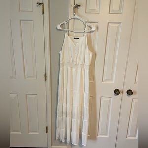 White maxi dress.